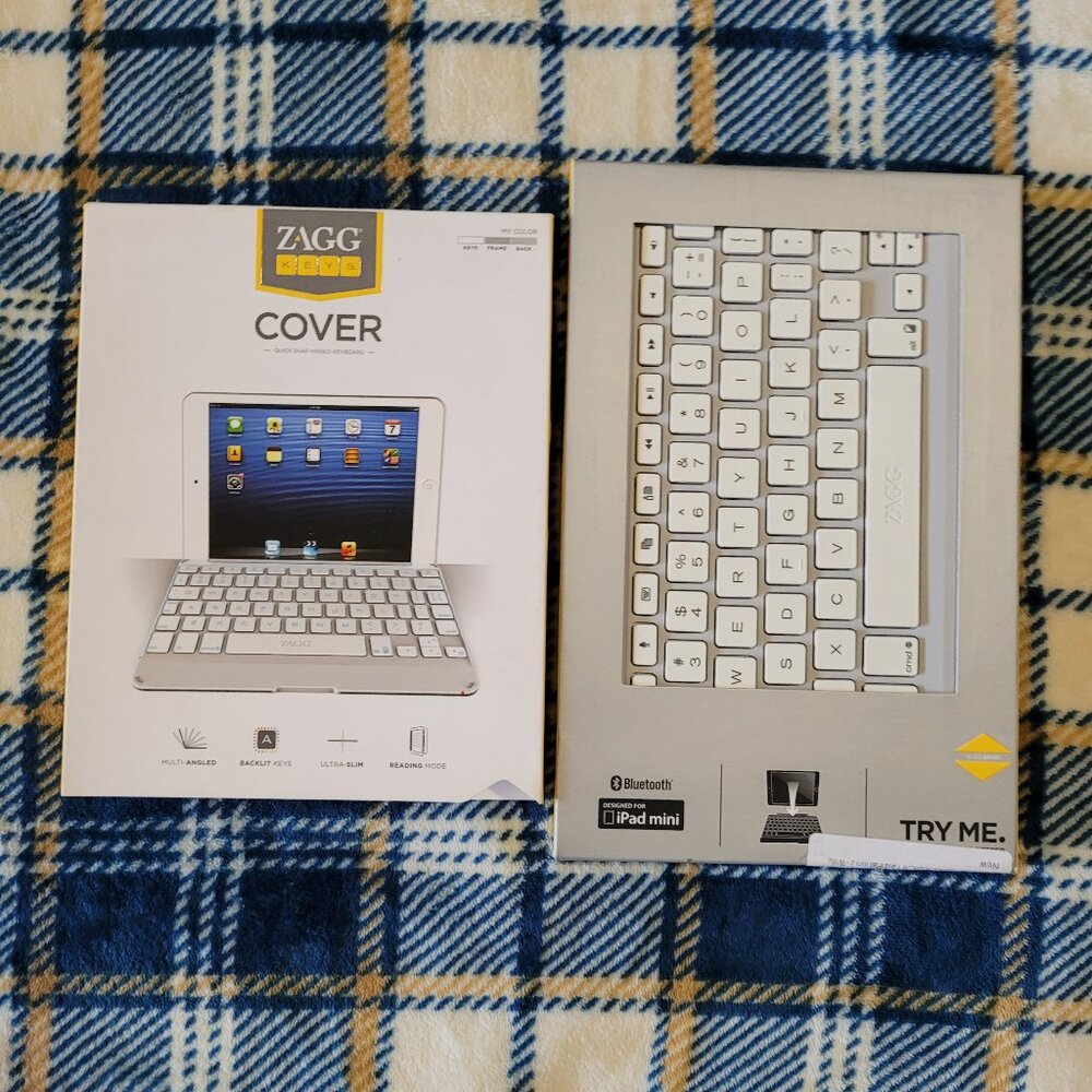 ZAGG Cover Case with Backlit Bluetooth Keyboard for Apple iPad mini1& iPad mini2
